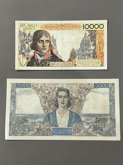 5.000 F „Französisches Reich“.
10.000 F „Bonaparte