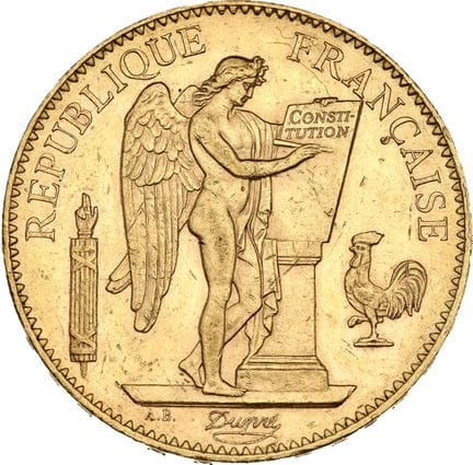 TROISIÈME RÉPUBLIQUE (1871-1940)
100 francs or, ty