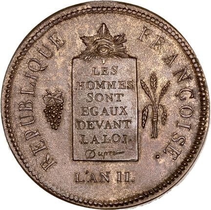 CONVENTION (1791-1792)
2 sols à la Balance. 1793. 