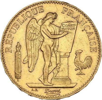 TROISIÈME RÉPUBLIQUE (1871-1940)
100 francs or, ty