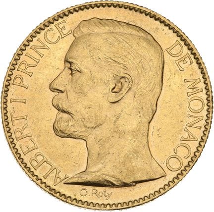 MONACO : Albert Ier (1889-1922)
100 francs or. 190