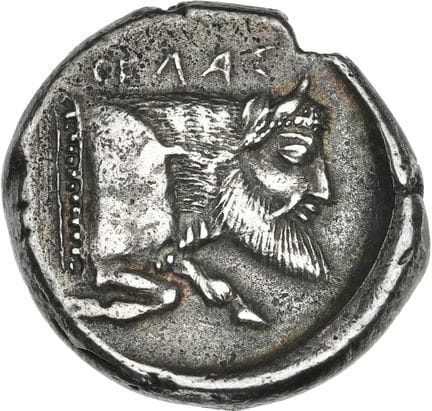 SICILE, Géla
Tétradrachme (465-450 av. J.-C.). 17,