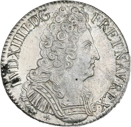 LOUIS XIV (1643-1715)
Écu aux trois couronnes. 171