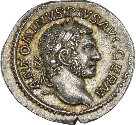 CARACALLA (211-217)
Denier. 
Sa tête laurée à droi