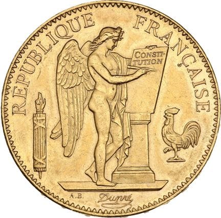 TROISIÈME RÉPUBLIQUE (1871-1940)
100 francs or, ty