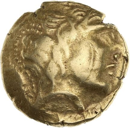 ANDÉCAVI, région d'Angers
Statère d'or. 7,43 g.
Tê