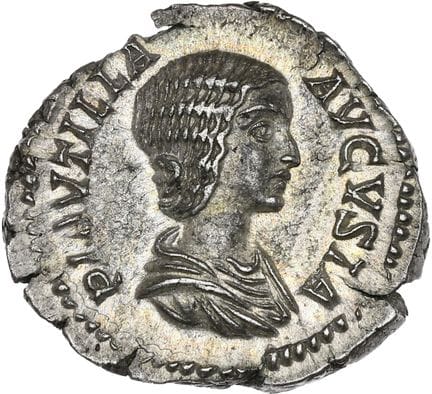 PLAUTILLE, épouse de Caracalla († 212)
Denier. 
So