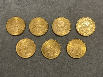USA: 
20 Dollar: 7 Exemplare, Typ „Liberté“: 1888S
