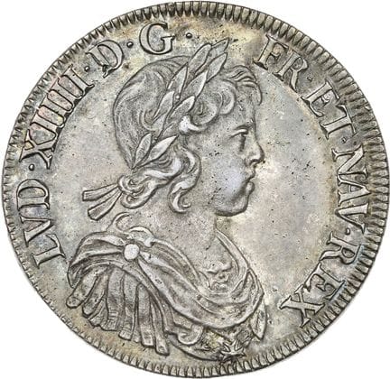 LOUIS XIV (1643-1715)
Écu à la mèche courte. 1644.
