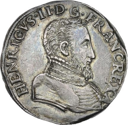 HENRI II (1547-1559)
Teston, 2e type. 1554. Lyon.
