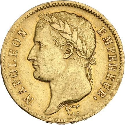 PREMIER EMPIRE (1804-1814)
40 francs or, tête laur