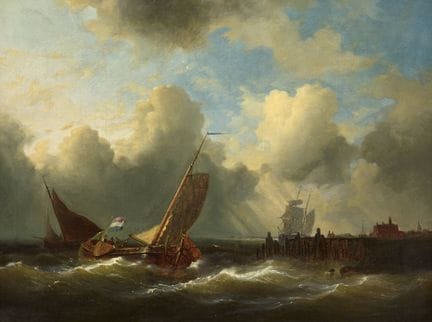 SCHULT (École hollandaise 19e).
Huile sur toile (r