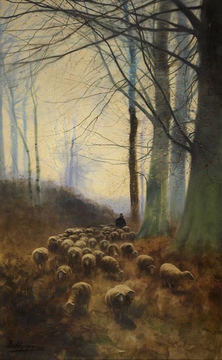 Maurice HAGEMANS École belge (1852-1917).
Aquarell