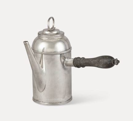 19th-century French work.
Silverware: Silver pitch