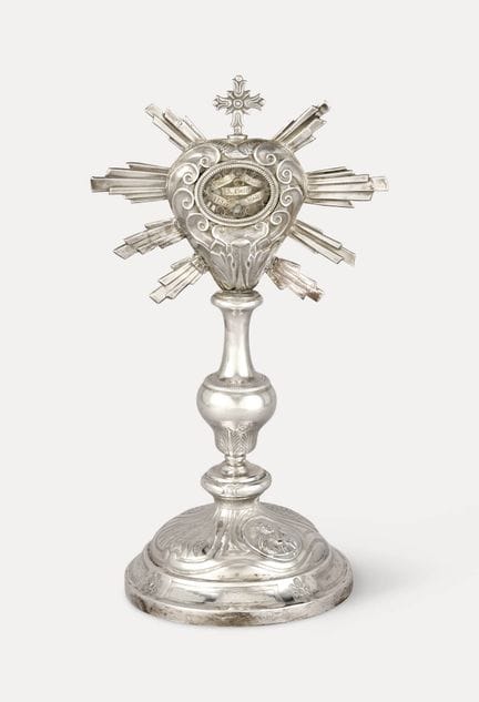19th-century French work.
Silverware: Heart-shaped
