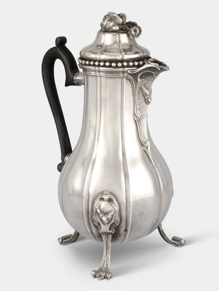 18th-century Belgian work
Silverware: Large three-