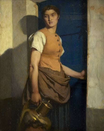 Firmin BAES École belge (1874-1943).
Pastel sur to