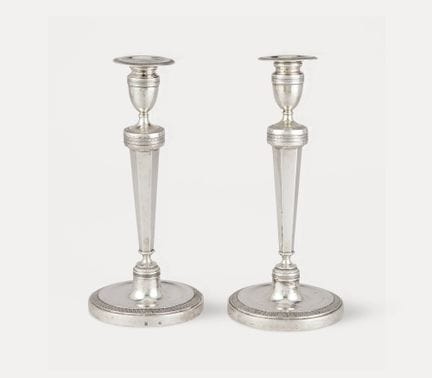 19th-century French work.
Silverware: Pair of Empi