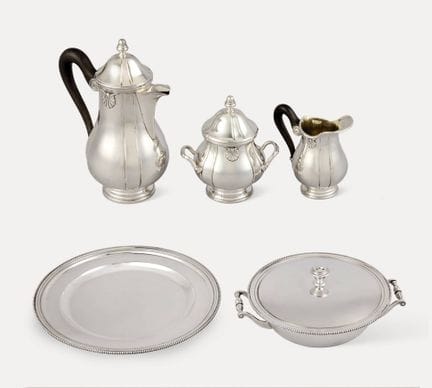 Sivar.
Silverware: Set consisting of a coffee serv