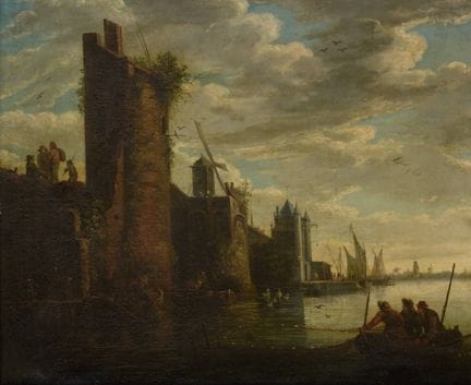 École hollandaise 18e.
Huile sur toile (rentoilée)