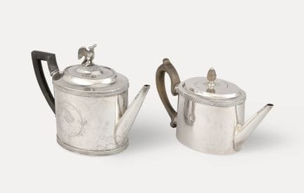 19th-century French work.
Silverware: Set consisti