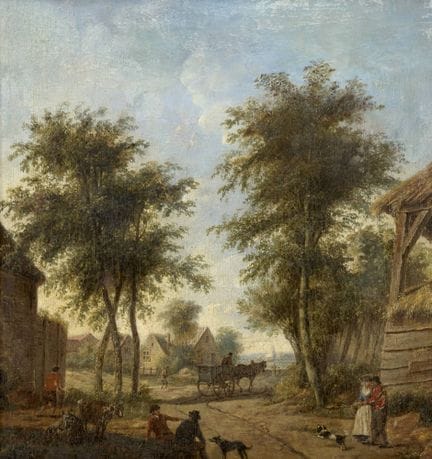 École flamande 19e.
Huile sur toile (rentoilée): v