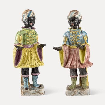 Opera italiana del XIX secolo.
Ceramica: Coppia di
