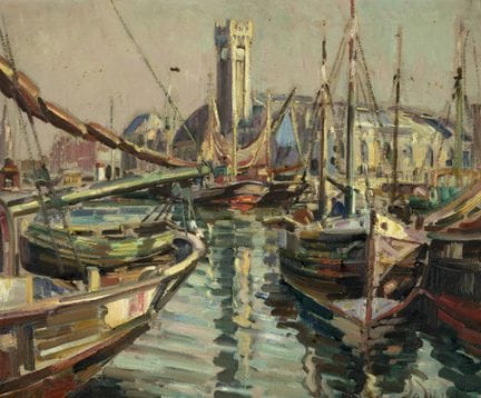 André HALLET Scuola belga (1890-1959)
Olio su tavo
