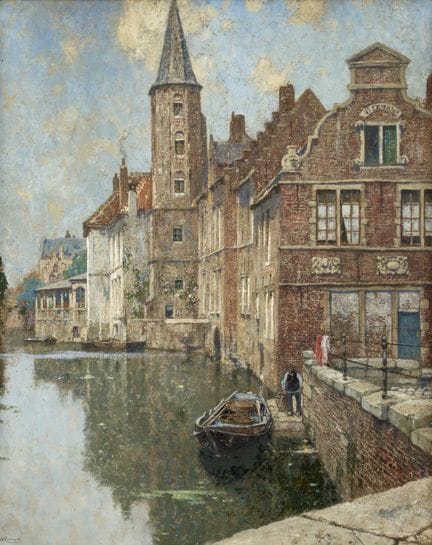 Henry CASSIERS Scuola belga (1858-1944).
Tecnica m