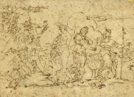 Scuola italiana, 1700 circa.
Disegno a inchiostro 