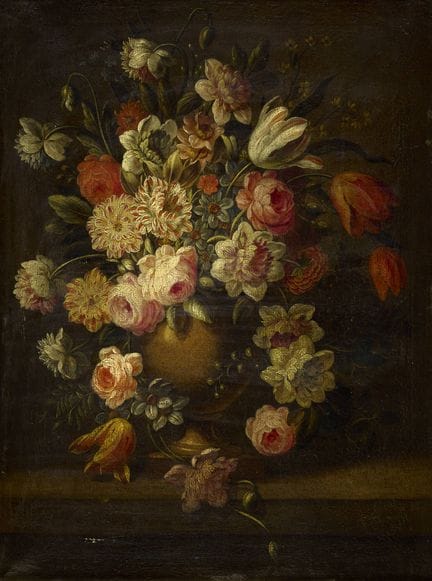 18th-century German school.
Oil on canvas: Vase of
