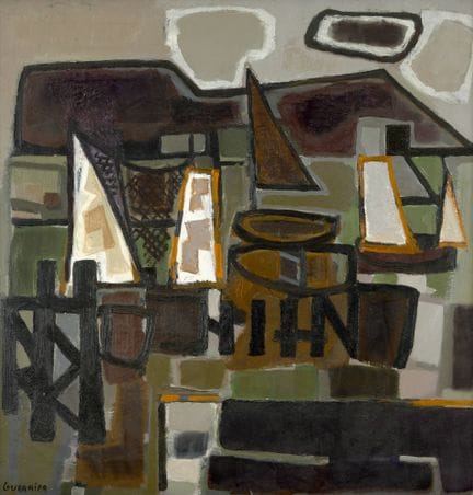 Raymond GUERRIER Scuola francese (1920-2002)
Olio 