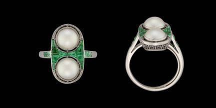 Epoca Art Déco.
Gioiello: Anello in platino imprez
