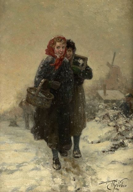 Henry VAN SEBEN École belge (1825-1913).
Huile sur