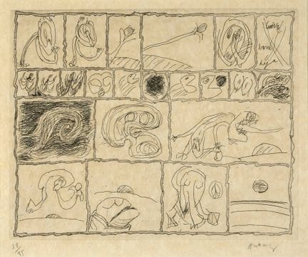 Pierre ALECHINSKY Scuola belga (1927).
Stampa, acq