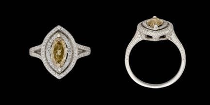Gioielleria.
Gioiello: Anello in oro bianco imprez