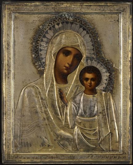 Opera russa del XIX secolo.
Icona su legno con cor
