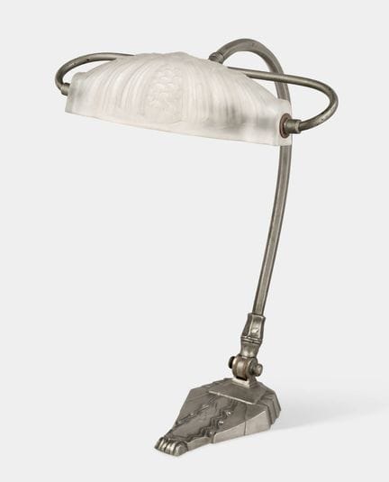 D'epoca Art Déco.
Lampada da scrivania in metallo 
