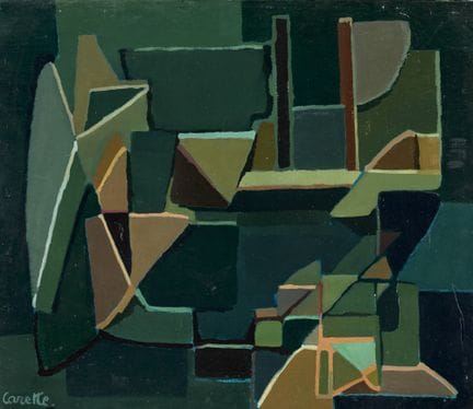 Fernand CARETTE Scuola belga (1921-2005).
Olio su 