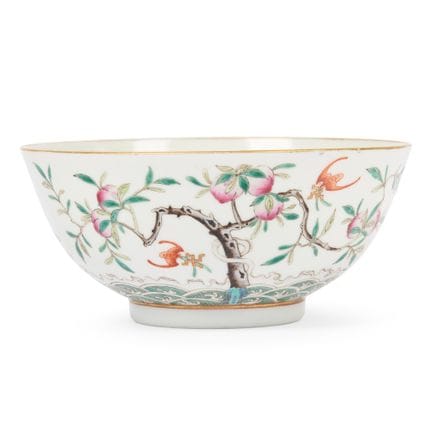 CUENCO CHINO DE LA «FAMILLE ROSE» «SHOU SHAN FU HA
