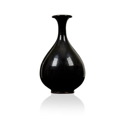 VASO CINESE DI TIPO CIZHOU CON SMALTO NERO, YUHUCH