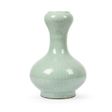 GRANDE VASO CINESE A FORMA DI “BAMBÙ” CON SMALTO C