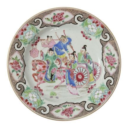 PLATO «FIGURAL» DE LA FAMILLE ROSE CHINA