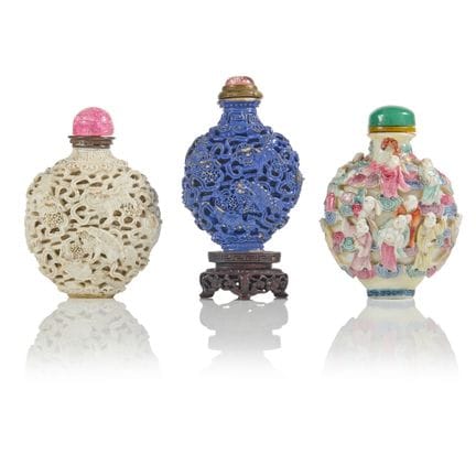 [COLECCIÓN PRIVADA INGLESA] CONJUNTO DE TRES FRASC