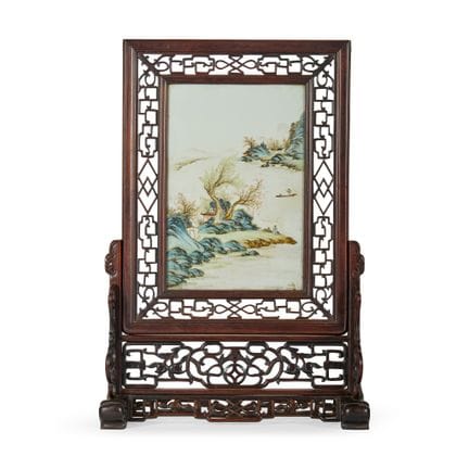 BIBLIOTECA DE MADERA MACIZA CON PLACA DE PORCELANA