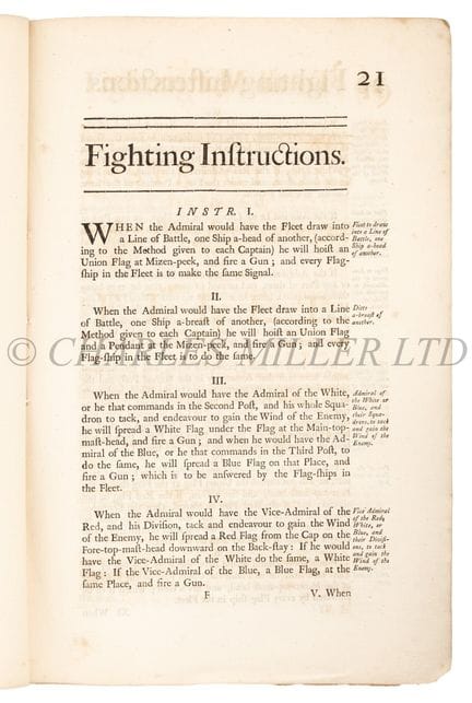 « INSTRUCTIONS DE NAVIGATION ET DE COMBAT POUR LA 