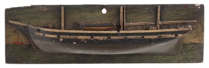 AN ATTRACTIVE SAILOR'S HALF MODEL FOR A THREE-MAST