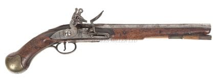 PISTOLET DE MARINE À CHASSE-PIERRE DU DÉBUT DU XIX