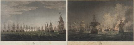 UNE PAIRE DE GRAVURES EN COULEURS DU DÉBUT DU XIXe