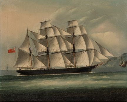 CHINESE SCHOOL (19TH CENTURY)

A three-masted barq